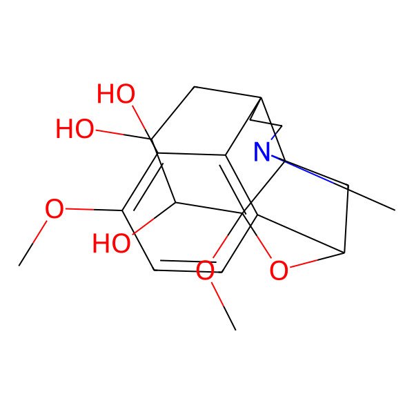 2D Structure of (8S,11R,12S)-4,11-dimethoxy-17-methyl-18-oxa-17-azapentacyclo[8.4.3.18,11.01,10.02,7]octadeca-2(7),3,5-triene-3,12,13-triol