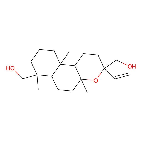 2D Structure of [(3S,4aS,6aR,7S,10aR,10bR)-3-ethenyl-3-(hydroxymethyl)-4a,7,10a-trimethyl-2,5,6,6a,8,9,10,10b-octahydro-1H-benzo[f]chromen-7-yl]methanol
