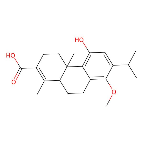 2D Structure of 5-hydroxy-7-isopropyl-8-methoxy-1,4a-dimethyl-4,9,10,10a-tetrahydro-3H-phenanthrene-2-carboxylic acid