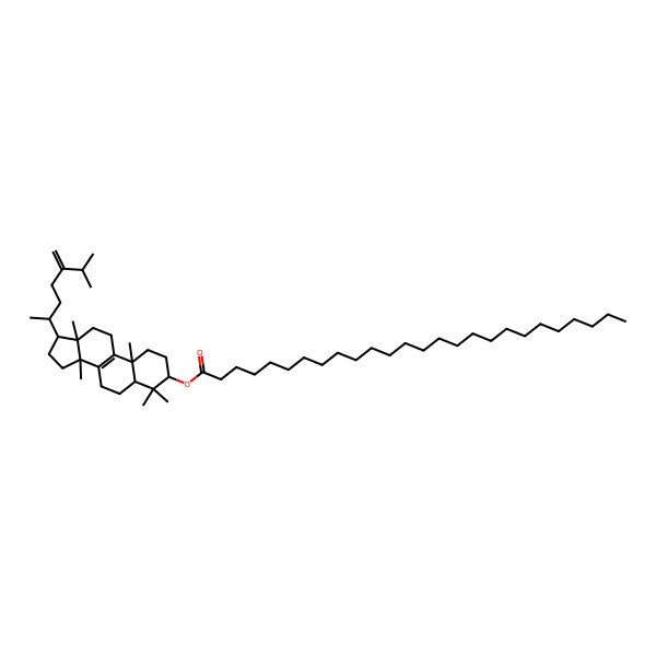 2D Structure of [(3S,5R,10S,13S,14S,17S)-4,4,10,13,14-pentamethyl-17-[(2S)-6-methyl-5-methylideneheptan-2-yl]-2,3,5,6,7,11,12,15,16,17-decahydro-1H-cyclopenta[a]phenanthren-3-yl] hexacosanoate
