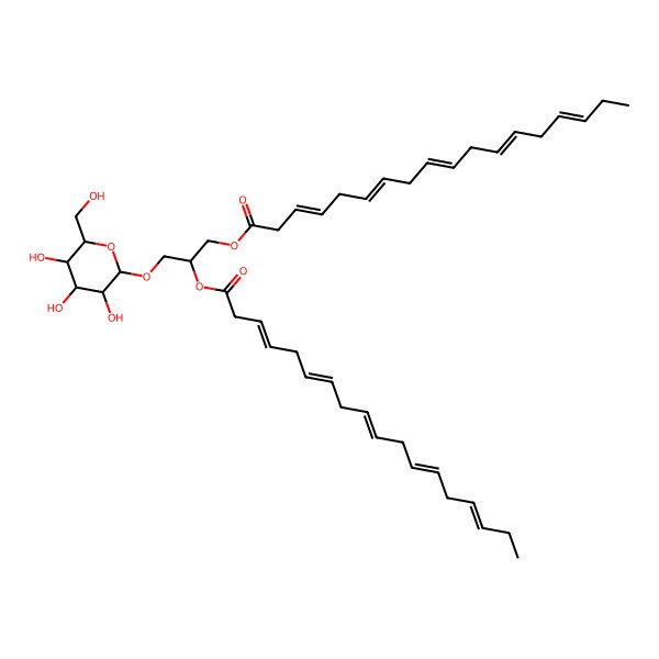 2D Structure of [2-Octadeca-3,6,9,12,15-pentaenoyloxy-3-[3,4,5-trihydroxy-6-(hydroxymethyl)oxan-2-yl]oxypropyl] octadeca-3,6,9,12,15-pentaenoate