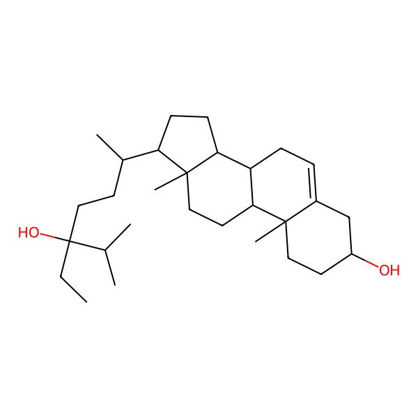 2D Structure of 17-(5-ethyl-5-hydroxy-6-methylheptan-2-yl)-10,13-dimethyl-2,3,4,7,8,9,11,12,14,15,16,17-dodecahydro-1H-cyclopenta[a]phenanthren-3-ol