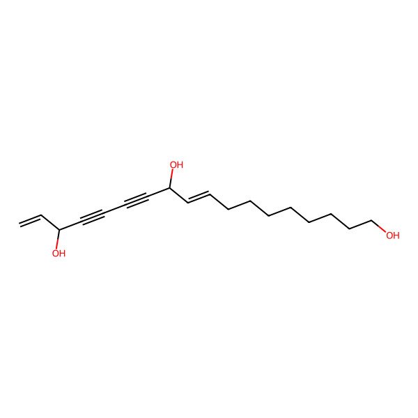 2D Structure of (9E,11S,16S)-octadeca-9,17-dien-12,14-diyne-1,11,16-triol