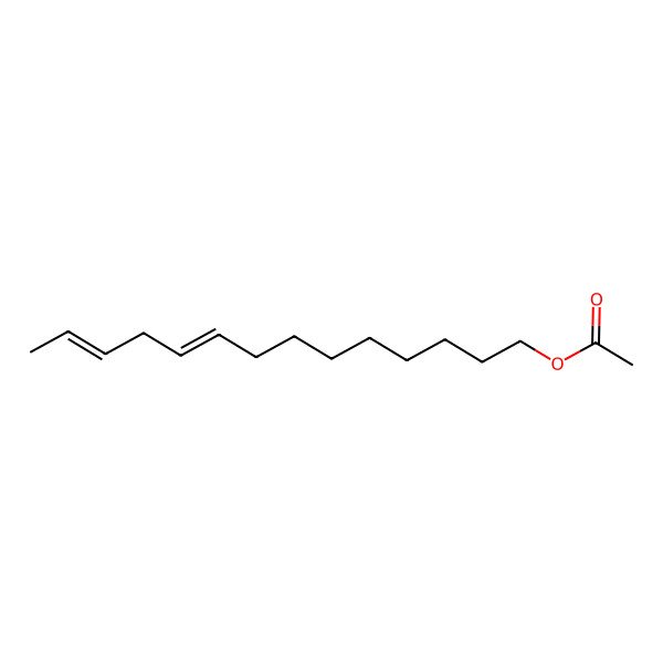 2D Structure of (9E,12Z)-9,12-Tetradecadien-1-ol acetate