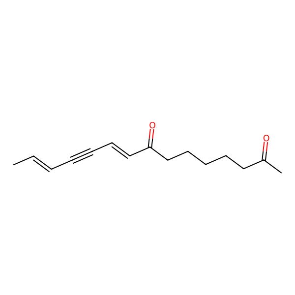 2D Structure of (9E,13Z)-pentadeca-9,13-dien-11-yne-2,8-dione