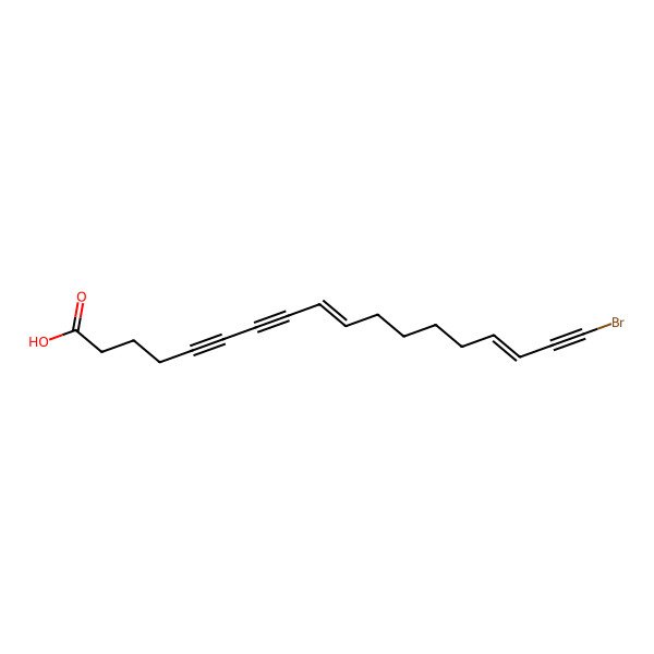 2D Structure of (9E,15E)-18-bromooctadeca-9,15-dien-5,7,17-triynoic acid