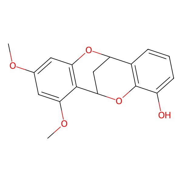 2D Structure of 3'-Hydroxy-5,7-dimethoxy-4-O-2'-cycloflavan
