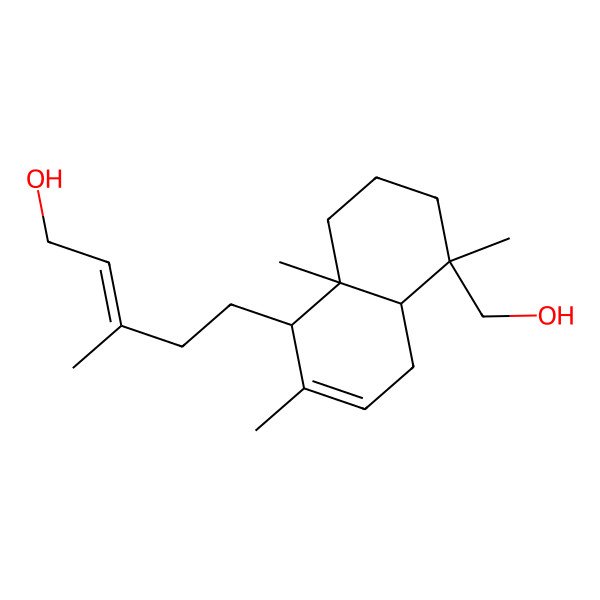 2D Structure of (E)-5-[(1S,4aR,5S,8aR)-5-(hydroxymethyl)-2,5,8a-trimethyl-1,4,4a,6,7,8-hexahydronaphthalen-1-yl]-3-methylpent-2-en-1-ol