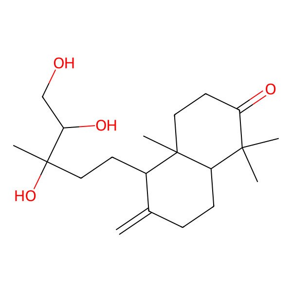 2D Structure of 1,1,4a-Trimethyl-6-methylidene-5-(3,4,5-trihydroxy-3-methylpentyl)-3,4,5,7,8,8a-hexahydronaphthalen-2-one