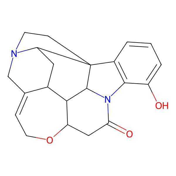 2D Structure of 12-hydroxy-4a,5,5a,7,8,13a,15,15a,15b,16-decahydro-2H-4,6-methanoindolo[3,2,1-ij]oxepino[2,3,4-de]pyrrolo[2,3-h]quinolin-14-one