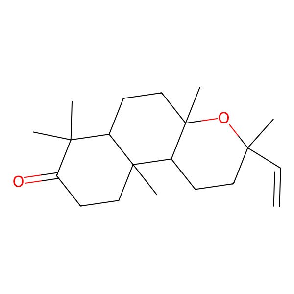 2D Structure of (3R,4aS,6aS,10aR,10bR)-3-ethenyl-3,4a,7,7,10a-pentamethyl-1,2,5,6,6a,9,10,10b-octahydrobenzo[f]chromen-8-one