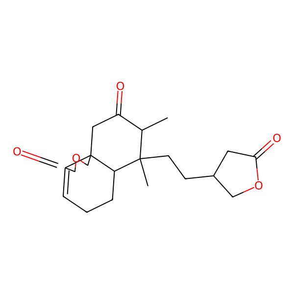 2D Structure of (6aR,7R,8S,10aS)-7,8-dimethyl-7-[2-[(3R)-5-oxooxolan-3-yl]ethyl]-1,5,6,6a,8,10-hexahydrobenzo[d][2]benzofuran-3,9-dione