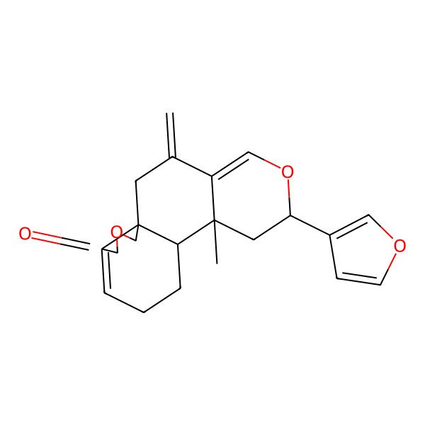 2D Structure of (1S,7R,9R,10R)-7-(furan-3-yl)-9-methyl-3-methylidene-6,16-dioxatetracyclo[8.7.0.01,14.04,9]heptadeca-4,13-dien-15-one