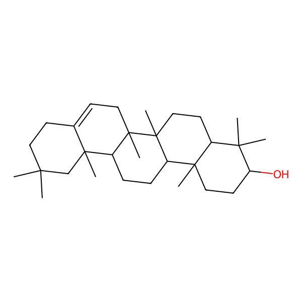 2D Structure of (3S,4aR,6aR,6aR,6bR,12aR,14aR,14bR)-4,4,6a,6b,11,11,12a,14b-octamethyl-1,2,3,4a,5,6,6a,7,9,10,12,13,14,14a-tetradecahydropicen-3-ol 2D Structure of (3S,4aR,6aR,6aR,6bR,12aR,14aR,14bR)-4,4,6a,6b,11,11,12a,14b-octamethyl-1,2,3,4a,5,6,6a,7,9,10,12,13,14,14a-tetradecahydropicen-3-ol