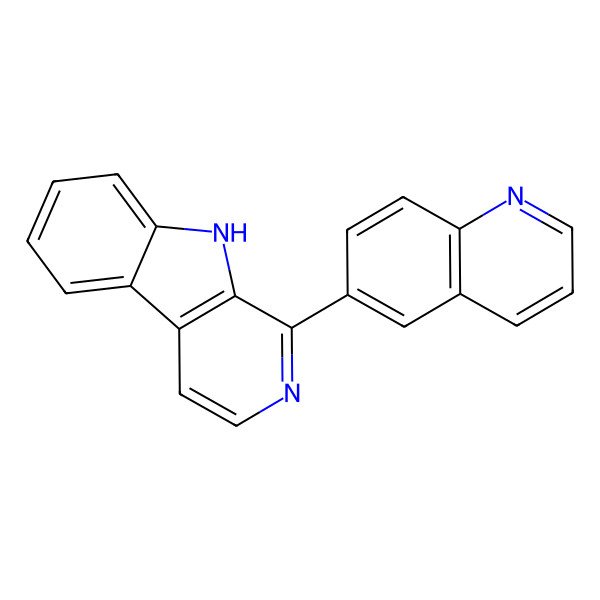 2D Structure of 9H-Pyrido(3,4-b)indole, 1-(6-quinolinyl)-, hemihydrate