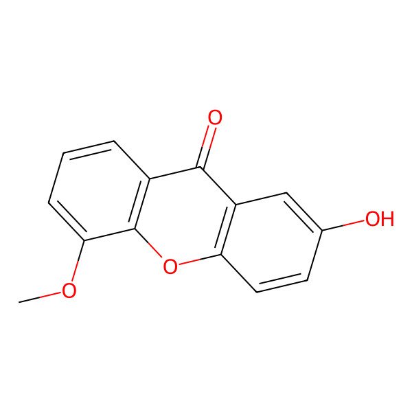 2D Structure of 9H-Xanthen-9-one, 2-hydroxy-5-methoxy- 2D Structure of 9H-Xanthen-9-one, 2-hydroxy-5-methoxy-