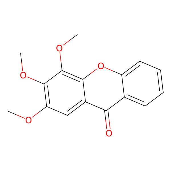 2D Structure of 9H-Xanthen-9-one, 2,3,4-trimethoxy-