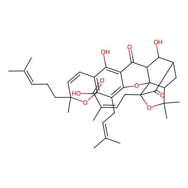 2D Structure of 9R-10alpha-Hydroxyepigambogic acid 2D Structure of 9R-10alpha-Hydroxyepigambogic acid