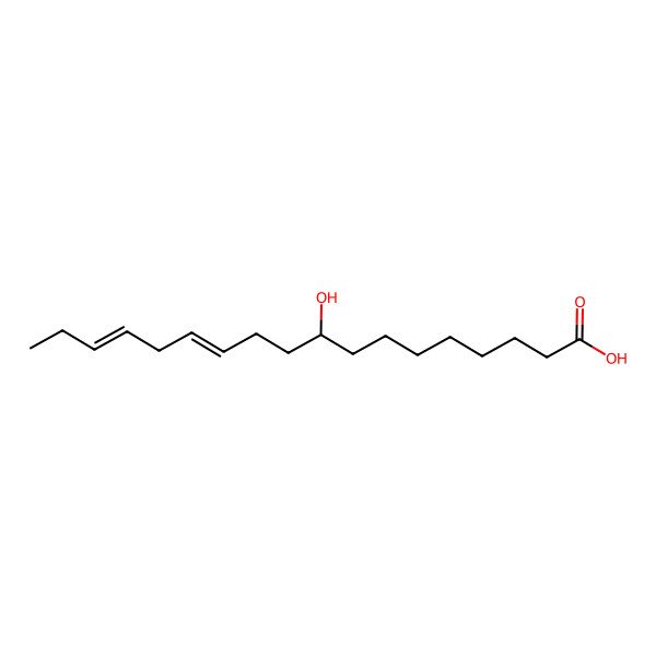 2D Structure of (9R,12Z,15Z)-9-hydroxyoctadeca-12,15-dienoic acid