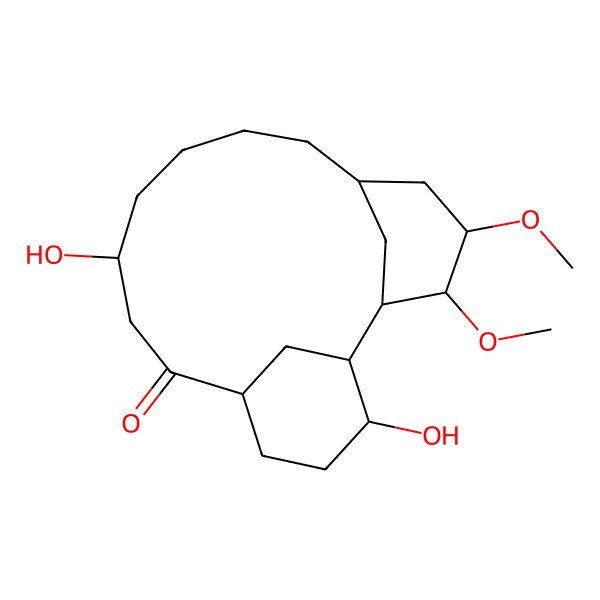 2D Structure of (9S)-3,9-dihydroxy-16,17-dimethoxytricyclo[12.3.1.12,6]nonadecan-7-one