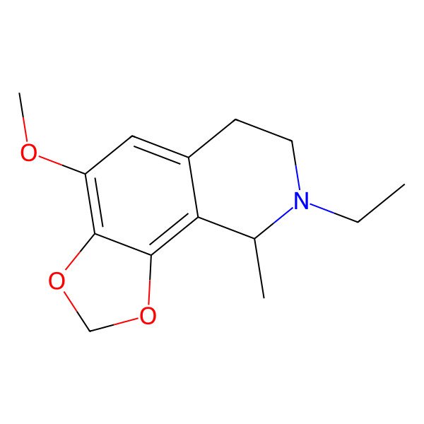 2D Structure of (9S)-8-ethyl-4-methoxy-9-methyl-7,9-dihydro-6H-[1,3]dioxolo[4,5-h]isoquinoline