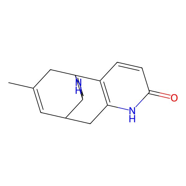 2D Structure of (9S,10R)-16-methyl-6,14-diazatetracyclo[7.5.3.01,10.02,7]heptadeca-2(7),3,16-trien-5-one