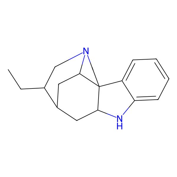 2D Structure of (9S,11S,12S,17S)-12-ethyl-8,14-diazapentacyclo[9.5.2.01,9.02,7.014,17]octadeca-2,4,6-triene