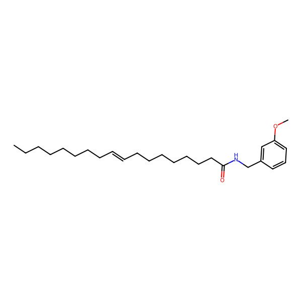 2D Structure of (9Z)-N-[(3-Methoxyphenyl)methyl]-9-octadecenamide