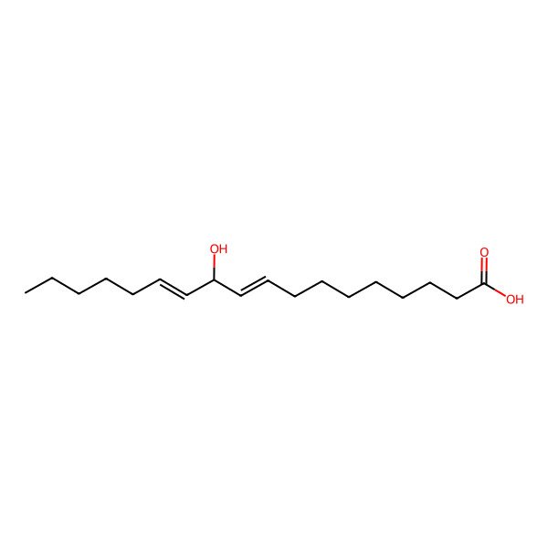 2D Structure of (9Z,11R,12Z)-11-hydroxyoctadeca-9,12-dienoic acid