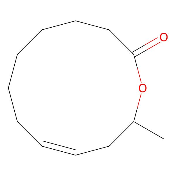 2D Structure of (9Z,12R)-12-methyl-1-oxacyclododec-9-en-2-one