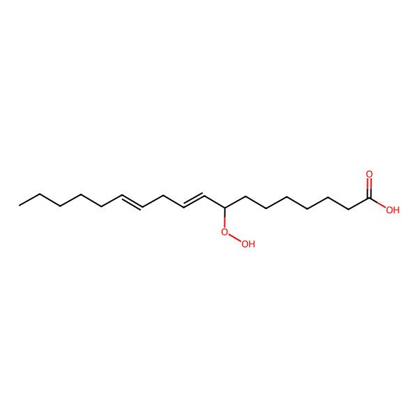 2D Structure of (8R,9Z,12Z)-8-Hydroperoxy-9,12-octadecadienoic acid
