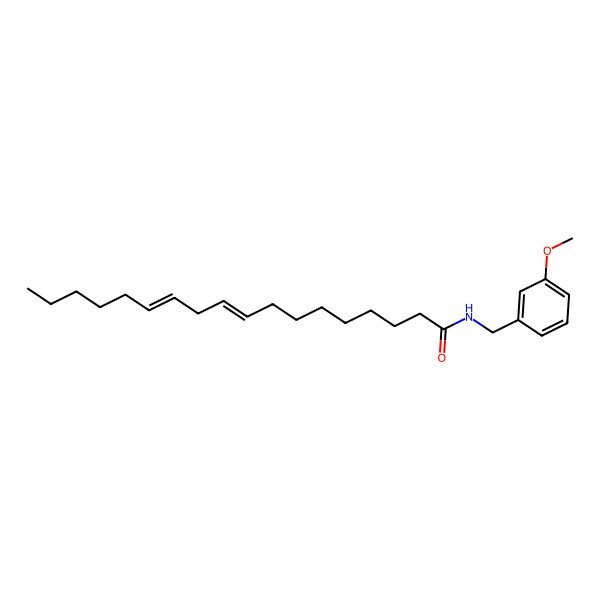 2D Structure of (9Z,12Z)-N-(3-Methoxybenzyl)octadeca-9,12-dienamide