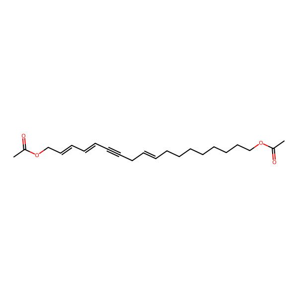2D Structure of [(9Z,14E,16E)-18-acetyloxyoctadeca-9,14,16-trien-12-ynyl] acetate