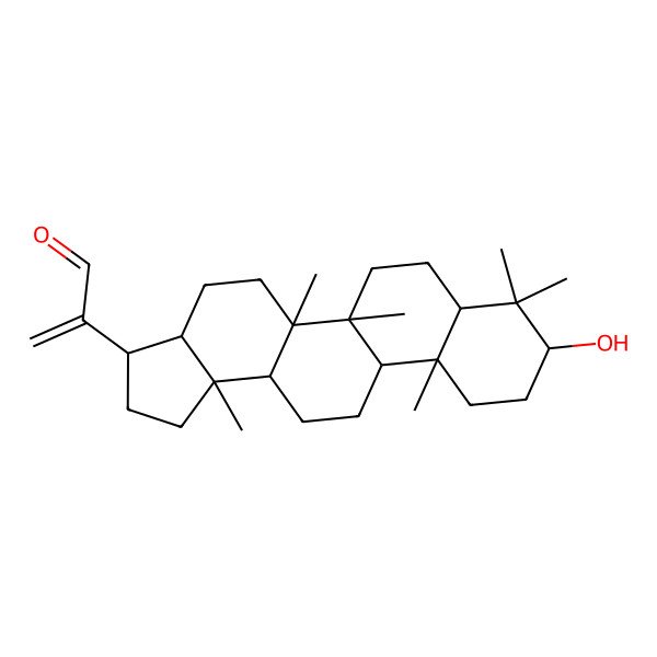 2D Structure of A'-Neogammacer-22(30)-en-29-al, 3-hydroxy-, (3beta,21beta)-