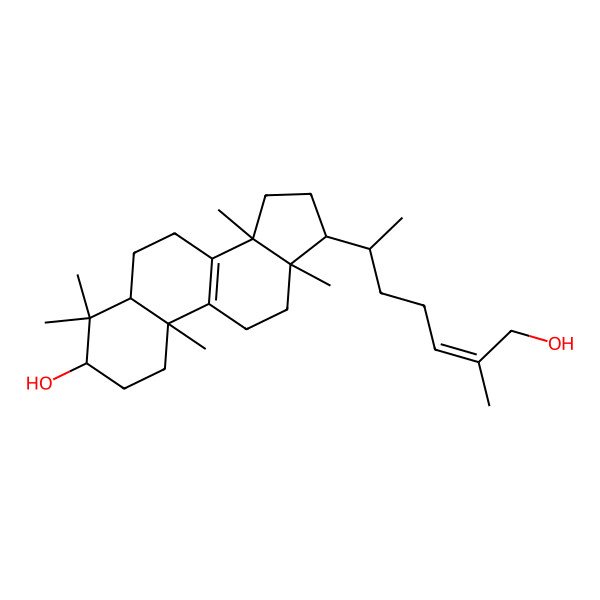 2D Structure of (3S,5R,10S,13S,14S,17S)-17-[(E,2S)-7-hydroxy-6-methylhept-5-en-2-yl]-4,4,10,13,14-pentamethyl-2,3,5,6,7,11,12,15,16,17-decahydro-1H-cyclopenta[a]phenanthren-3-ol