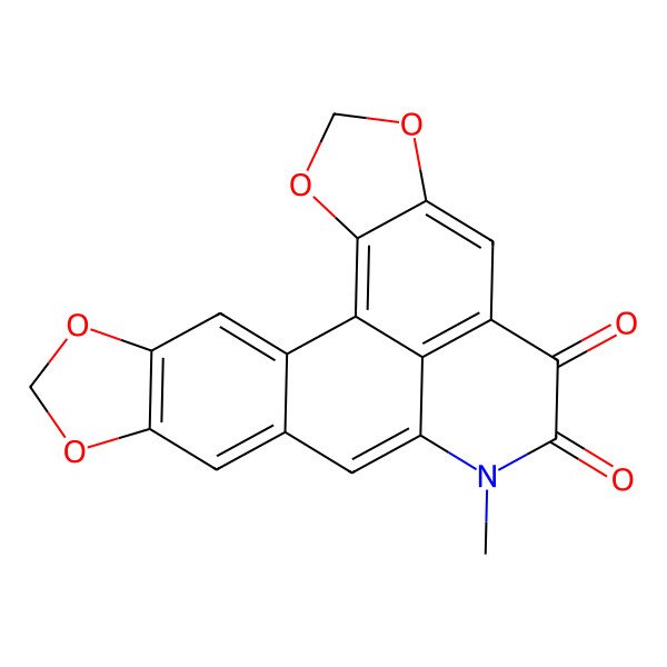 2D Structure of 13-Methyl-5,7,19,21-tetraoxa-13-azahexacyclo[10.10.1.02,10.04,8.016,23.018,22]tricosa-1,3,8,10,12(23),16,18(22)-heptaene-14,15-dione