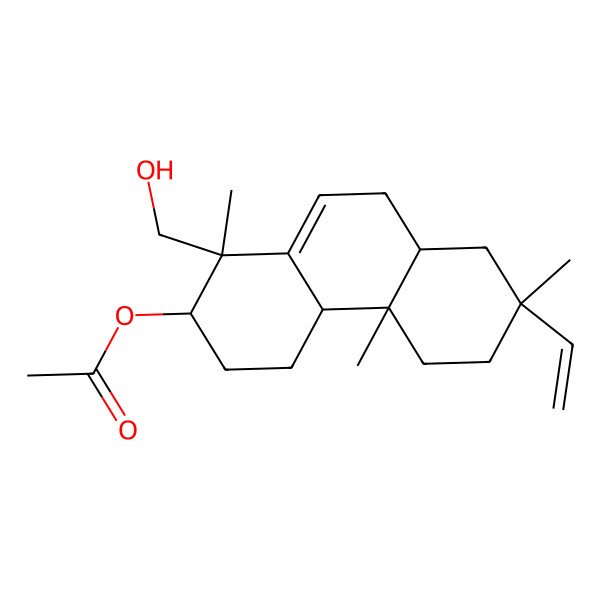 2D Structure of [(1S,2R,4aS,4bR,7R,8aR)-7-ethenyl-1-(hydroxymethyl)-1,4b,7-trimethyl-3,4,4a,5,6,8,8a,9-octahydro-2H-phenanthren-2-yl] acetate