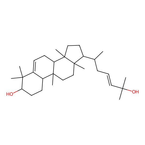 2D Structure of 17-(6-hydroxy-6-methylhept-4-en-2-yl)-4,4,9,13,14-pentamethyl-2,3,7,8,10,11,12,15,16,17-decahydro-1H-cyclopenta[a]phenanthren-3-ol
