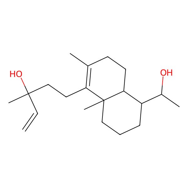 2D Structure of (3S)-5-[(4aR,5R,8aR)-5-[(1S)-1-hydroxyethyl]-2,8a-dimethyl-4,4a,5,6,7,8-hexahydro-3H-naphthalen-1-yl]-3-methylpent-1-en-3-ol