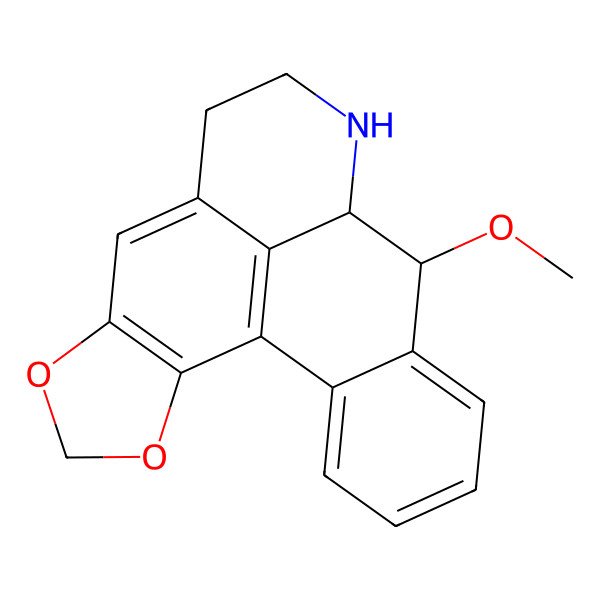 2D Structure of (12R,13S)-13-methoxy-3,5-dioxa-11-azapentacyclo[10.7.1.02,6.08,20.014,19]icosa-1(20),2(6),7,14,16,18-hexaene