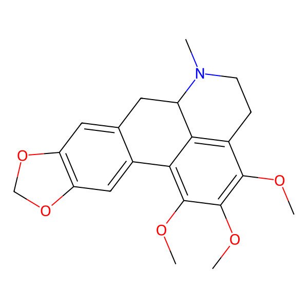 2D Structure of 17,18,19-Trimethoxy-13-methyl-5,7-dioxa-13-azapentacyclo[10.7.1.02,10.04,8.016,20]icosa-1(19),2,4(8),9,16(20),17-hexaene