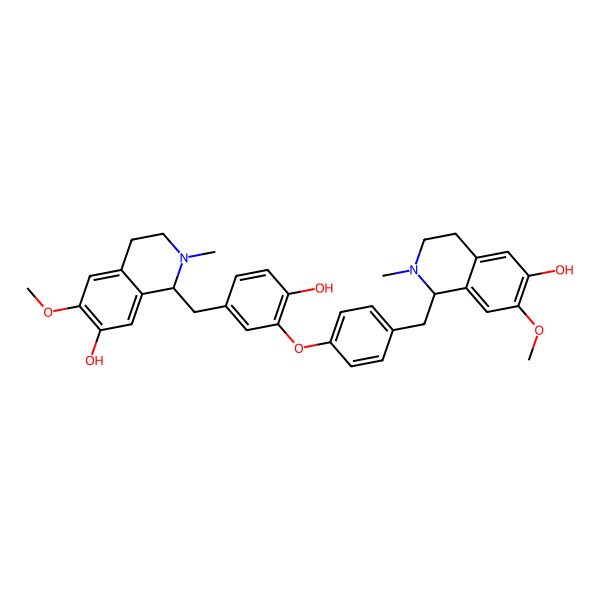 2D Structure of 1-[[4-[2-hydroxy-5-[(7-hydroxy-6-methoxy-2-methyl-3,4-dihydro-1H-isoquinolin-1-yl)methyl]phenoxy]phenyl]methyl]-7-methoxy-2-methyl-3,4-dihydro-1H-isoquinolin-6-ol