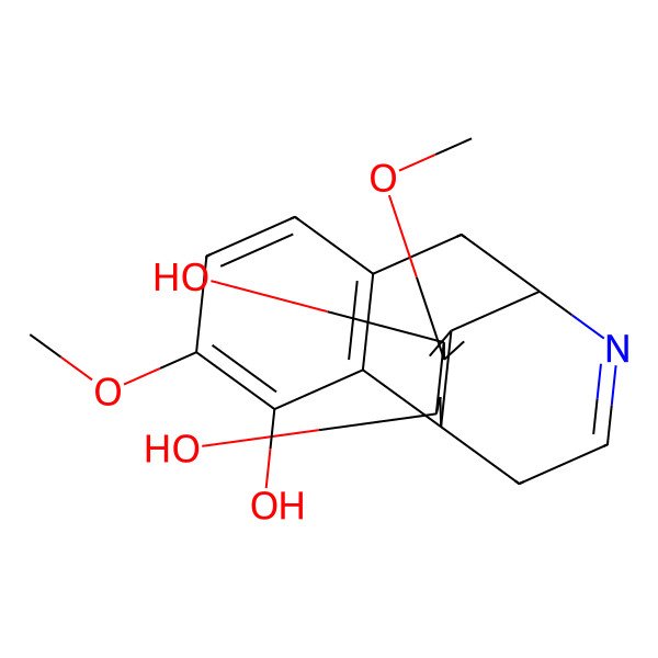 2D Structure of (1S,9S,12S,13S)-4,11-dimethoxy-17-azatetracyclo[7.5.3.01,10.02,7]heptadeca-2(7),3,5,10,16-pentaene-3,12,13-triol