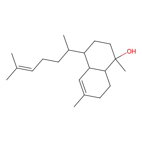 2D Structure of (1R,4S,4aR,8aR)-1,6-dimethyl-4-[(2R)-6-methylhept-5-en-2-yl]-3,4,4a,7,8,8a-hexahydro-2H-naphthalen-1-ol
