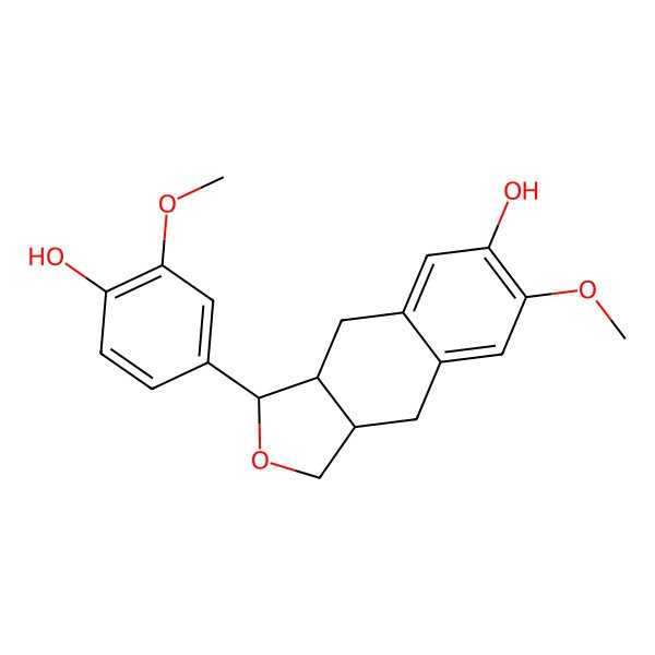 2D Structure of (1S,3aR,9aS)-1-(4-hydroxy-3-methoxyphenyl)-6-methoxy-1,3,3a,4,9,9a-hexahydrobenzo[f][2]benzofuran-7-ol