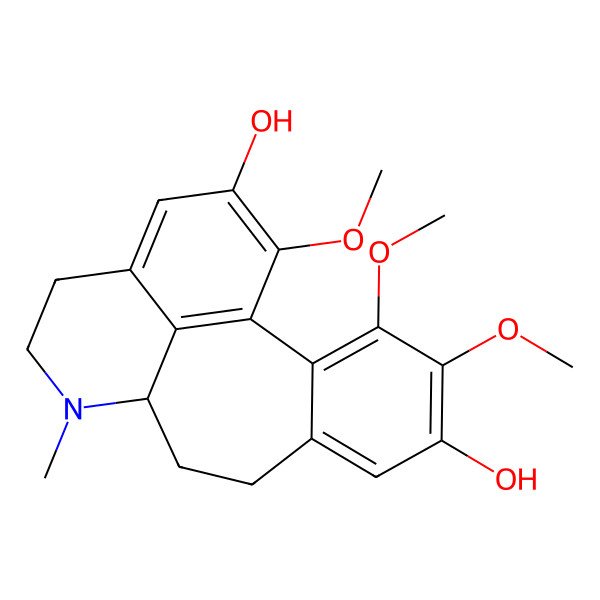2D Structure of 3,4,17-Trimethoxy-11-methyl-11-azatetracyclo[8.7.1.02,7.014,18]octadeca-1(18),2,4,6,14,16-hexaene-5,16-diol