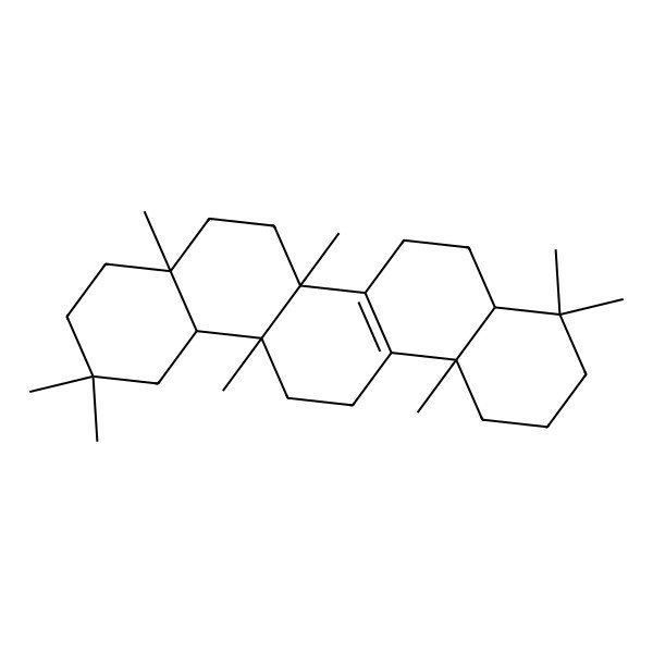 2D Structure of (4aS,6aS,6bS,8aR,12aR,14bS)-4,4,6a,6b,8a,11,11,14b-octamethyl-1,2,3,4a,5,6,7,8,9,10,12,12a,13,14-tetradecahydropicene