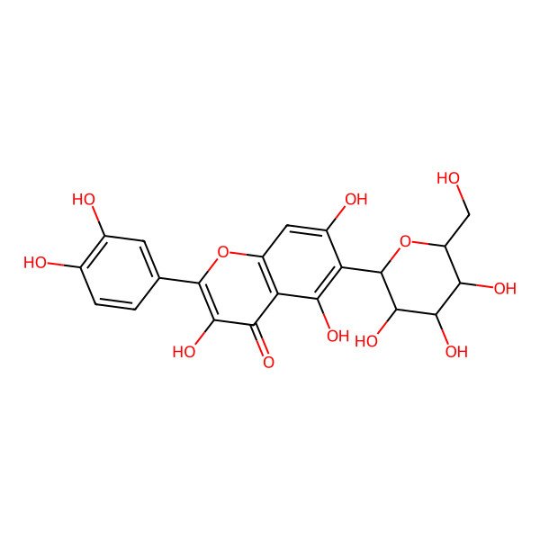 2D Structure of quercetin-6-C-glucoside