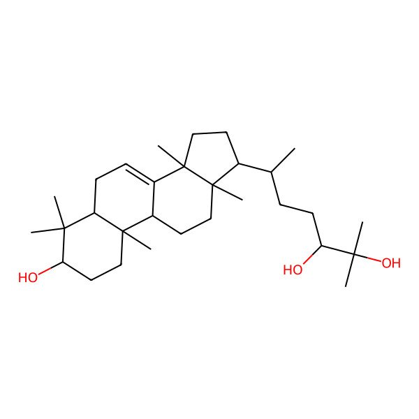 2D Structure of 6-(3-hydroxy-4,4,10,13,14-pentamethyl-2,3,5,6,9,11,12,15,16,17-decahydro-1H-cyclopenta[a]phenanthren-17-yl)-2-methylheptane-2,3-diol