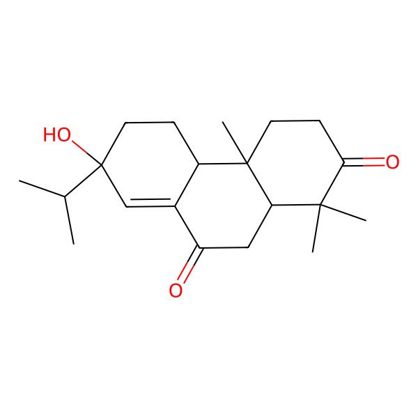 2D Structure of (4aS,4bR,7S,10aR)-7-hydroxy-1,1,4a-trimethyl-7-propan-2-yl-4,4b,5,6,10,10a-hexahydro-3H-phenanthrene-2,9-dione